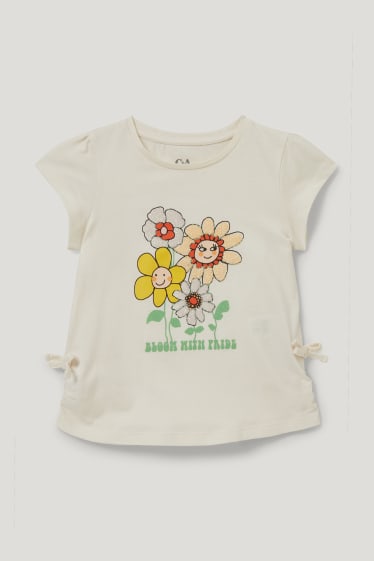 Toddler Girls - Tricou cu mânecă scurtă - alb-crem