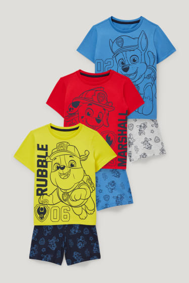 Niños - Pack de 3 - La Patrulla Canina - pijamas cortos - 6 piezas - azul