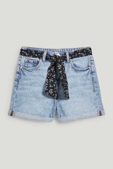 Kids Girls - Denim shorts - denim-light blue