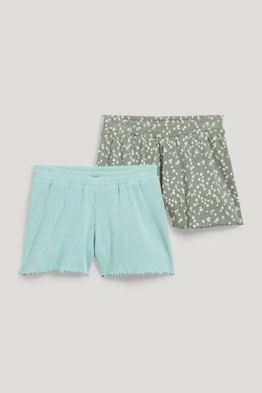 Kids Girls - Set van 2 - shorts - mintgroen