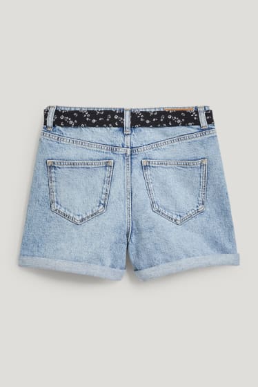 Kids Girls - Denim shorts - denim-light blue
