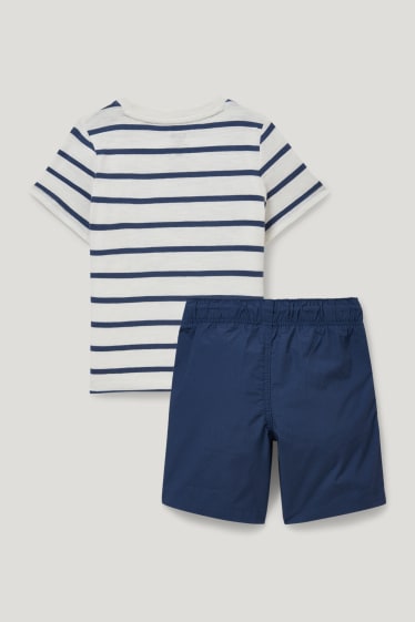 Exclusiv online - Patrula cățelușilor - set - tricou cu mânecă scurtă și pantaloni scurți - 2 piese - albastru închis
