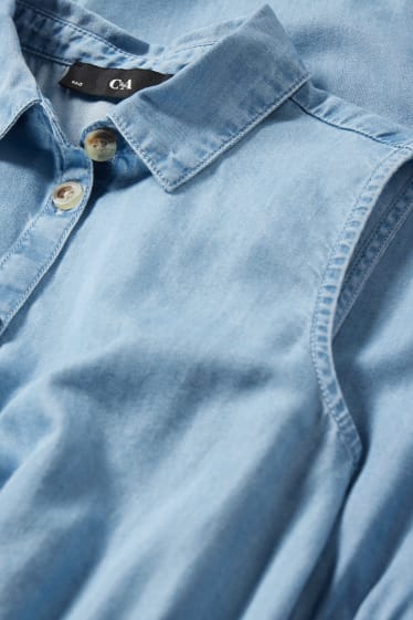 Bambine: - Vestito a blusa con cintura - azzurro