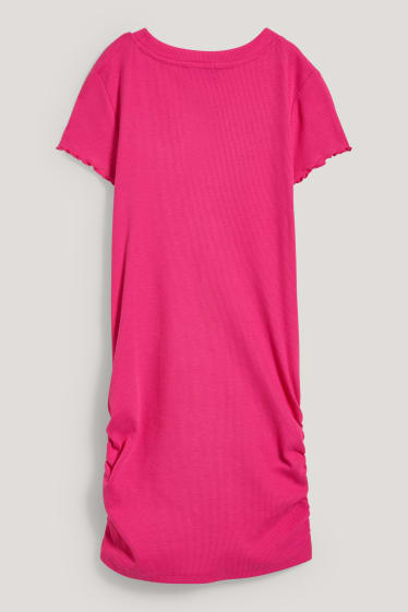 Kids Girls - T-shirt - dress - dark rose