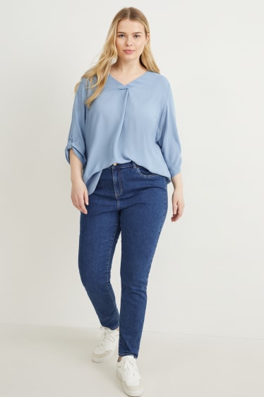 Dames - Set van 2 - blouse - lichtblauw