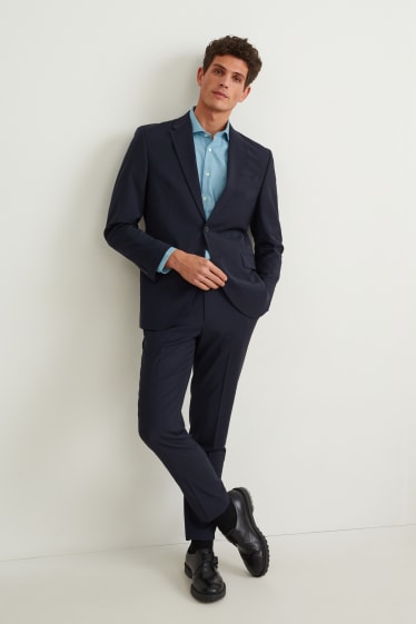 Hommes - Chemise de bureau - regular fit - col cutaway - facile à repasser - turquoise
