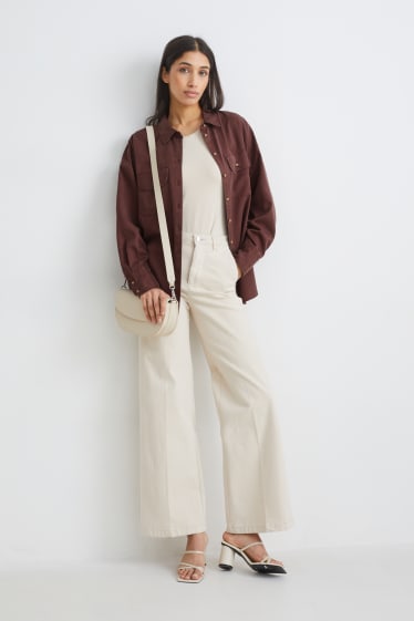 Damen - Bluse - dunkelbraun