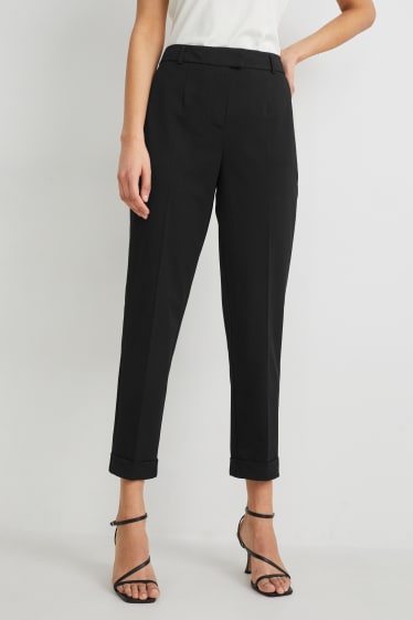 Dona - Pantalons formals - regular fit - 4 Way Stretch - negre