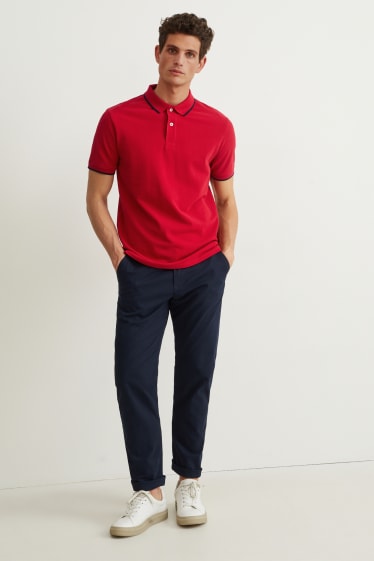 Heren - Poloshirt - rood
