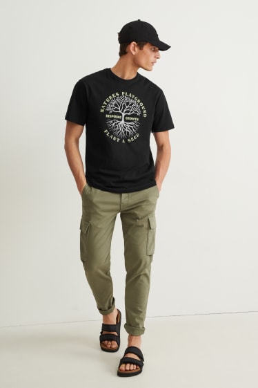Heren - T-shirt - zwart