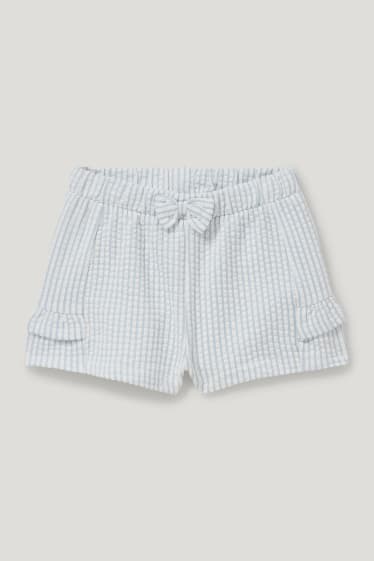 Bébé filles - Short bébé - à rayures - bleu clair