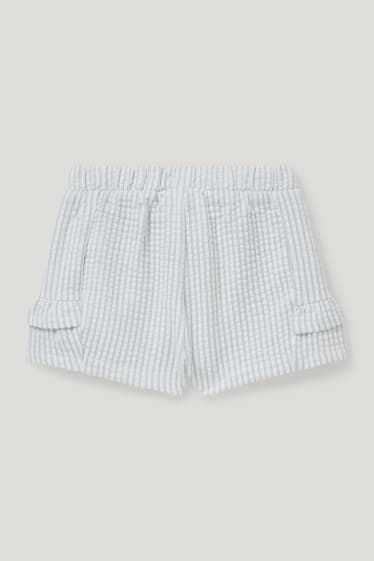 Bébé filles - Short bébé - à rayures - bleu clair
