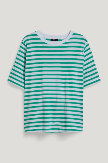 Dona - Samarreta - de ratlles - verd / blanc trencat