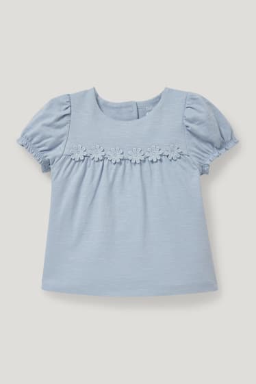 Miminka holky - Tričko s krátkým rukávem pro miminka - světle modrá