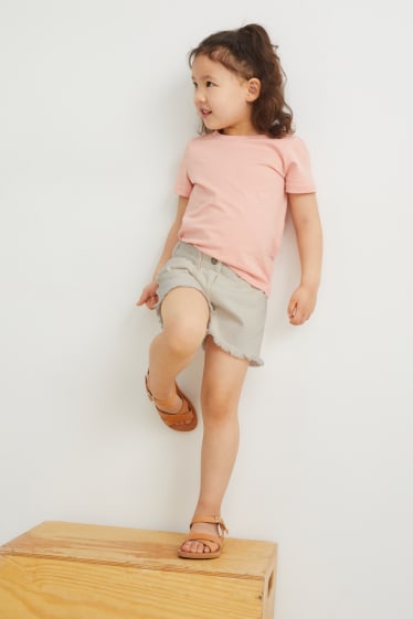 Filles - Short en jean - blanc crème