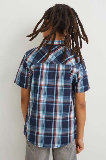 Kids Boys - Set - Hemd und Kurzarmshirt - 2 teilig - blau