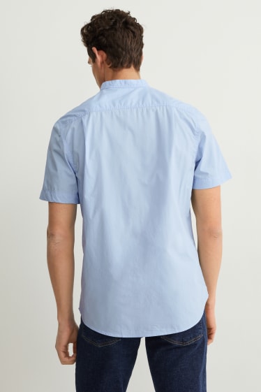 Herren - Hemd - Regular Fit - Stehkragen - hellblau