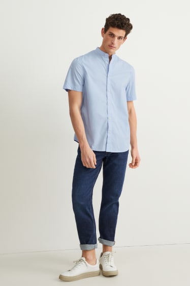 Herren - Hemd - Regular Fit - Stehkragen - hellblau
