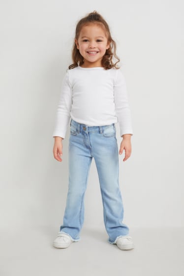 Filles - Jean à patte d'éph - jean bleu clair