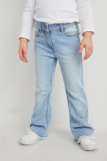 Filles - Jean à patte d'éph - jean bleu clair