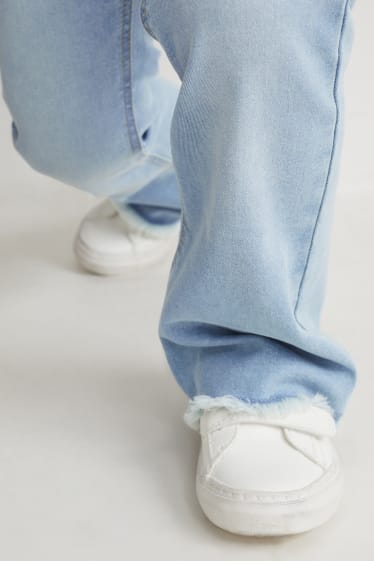 Filles - Jean à patte d'éph - jean bleu clair