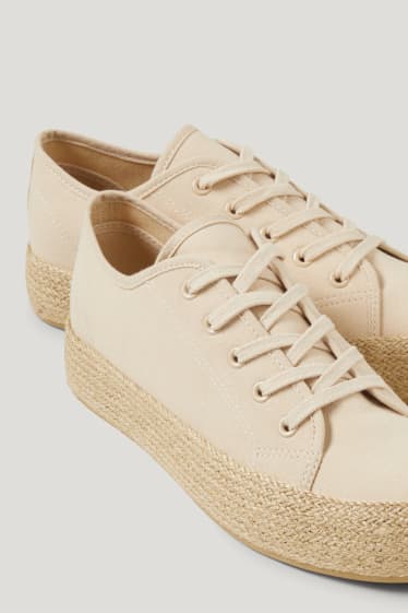 Femei - Încălțăminte sport tip espadrile - bej