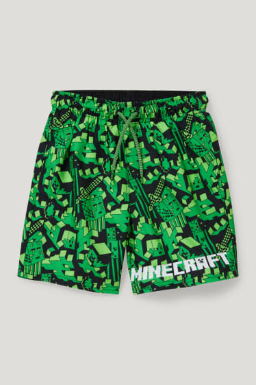 Chlapecké - Minecraft - koupací šortky - zelená