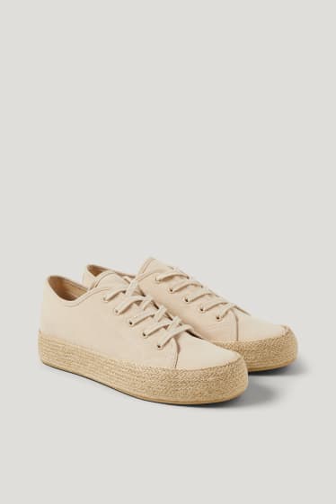 Femei - Încălțăminte sport tip espadrile - bej
