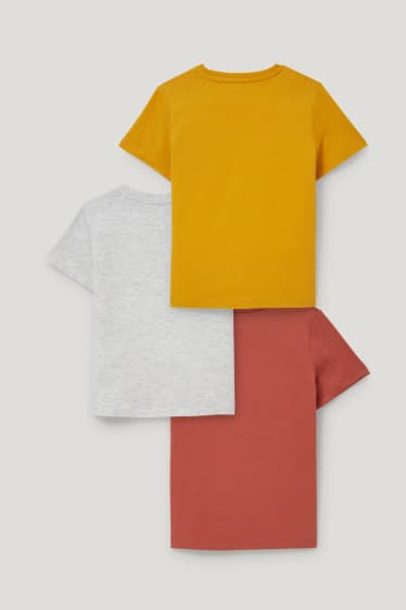 Garçons - Lot de 3 - T-shirts - gris clair chiné