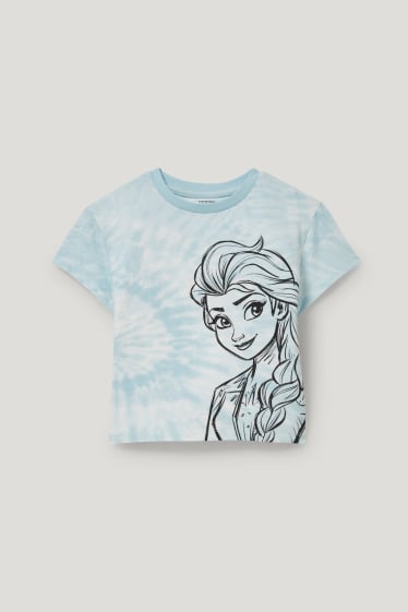 Toddler Girls - Frozen - tricou cu mânecă scurtă - alb / albastru deschis