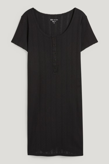 Femmes - Chemise de nuit d'allaitement - noir