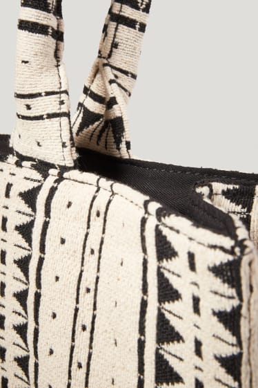 Dona - Bossa shopper - estampada - negre/beix