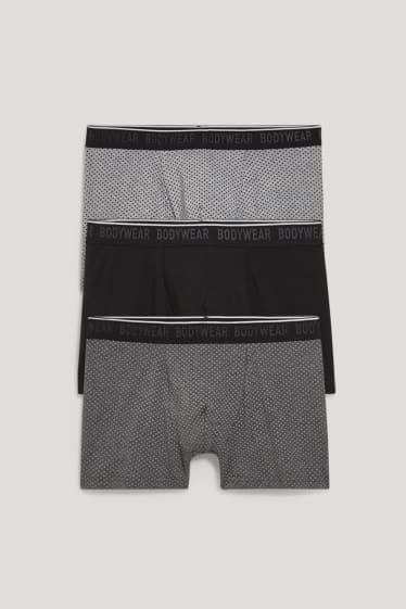 Herren - Multipack 3er - Trunks - LYCRA® - grau-melange