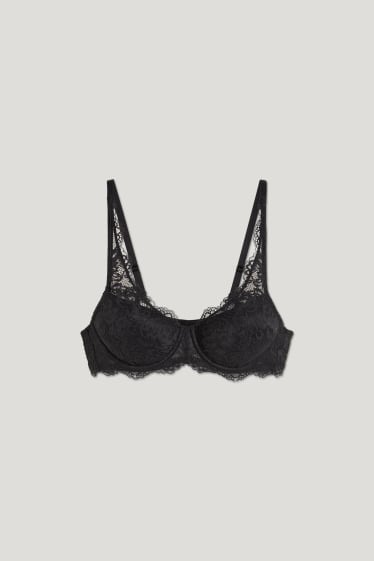 Femmes - Soutien-gorge à armature - DEMI - ampliforme - noir