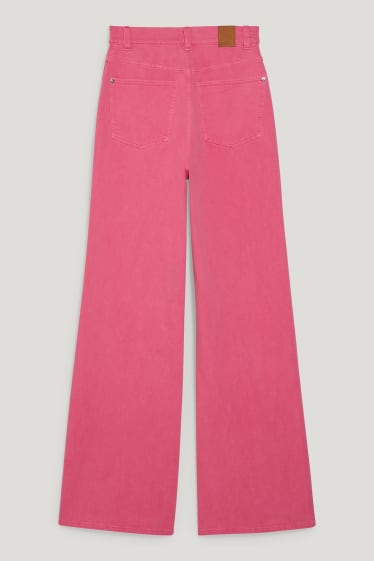 Dona - Loose fit jeans - high waist - LYCRA® - fúcsia