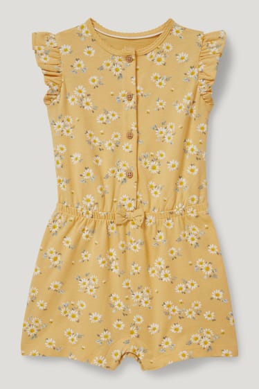 Baby Girls - Tutina per neonate - a fiori - giallo