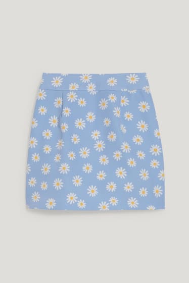 Clockhouse nena - CLOCKHOUSE - minifaldilla - de flors - blau clar