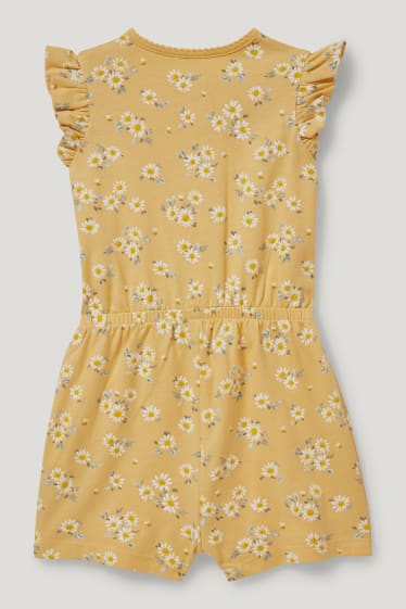 Baby Girls - Tutina per neonate - a fiori - giallo