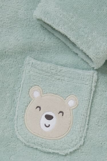 Baby Boys - Accappatoio con cappuccio per neonati - verde menta