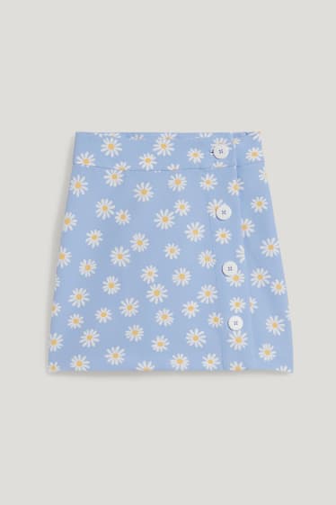 Clockhouse nena - CLOCKHOUSE - minifaldilla - de flors - blau clar
