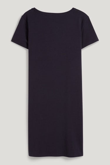 Donna - Vestito a t-shirt basic - blu scuro