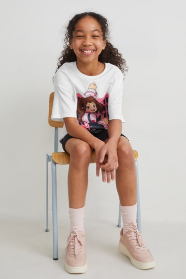 Bambine: - My Hero Academia - maglia a maniche corte - bianco
