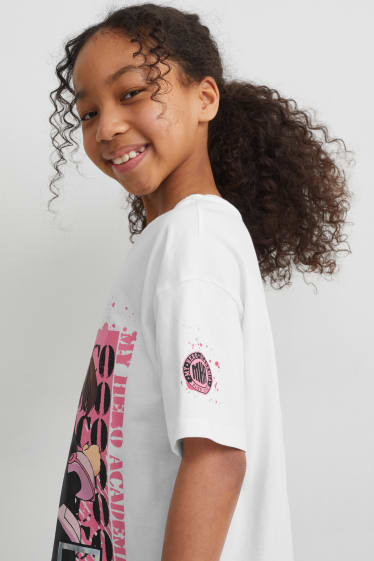 Bambine: - My Hero Academia - maglia a maniche corte - bianco