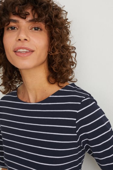 Dames - T-shirt - LYCRA® - donkerblauw
