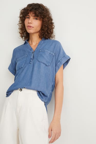 Femei - Bluză - denim-albastru deschis