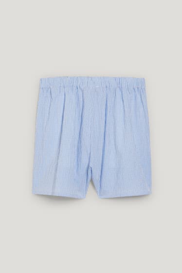 Clockhouse Girls - CLOCKHOUSE - shorts - vita alta - a quadri - blu