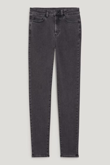 Femei - Jegging jeans - talie înaltă - super skinny fit - denim-gri închis