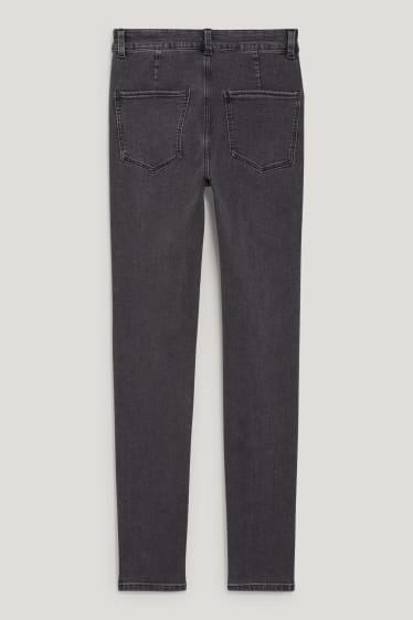 Femei - Jegging jeans - talie înaltă - super skinny fit - denim-gri închis