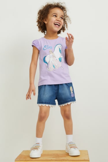 Toddler Girls - Frozen - pantaloni scurți de blugi - denim-albastru deschis