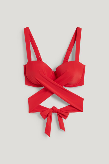 Damen - Bikini-Top mit Bügel - wattiert - LYCRA® XTRA LIFE™ - rot